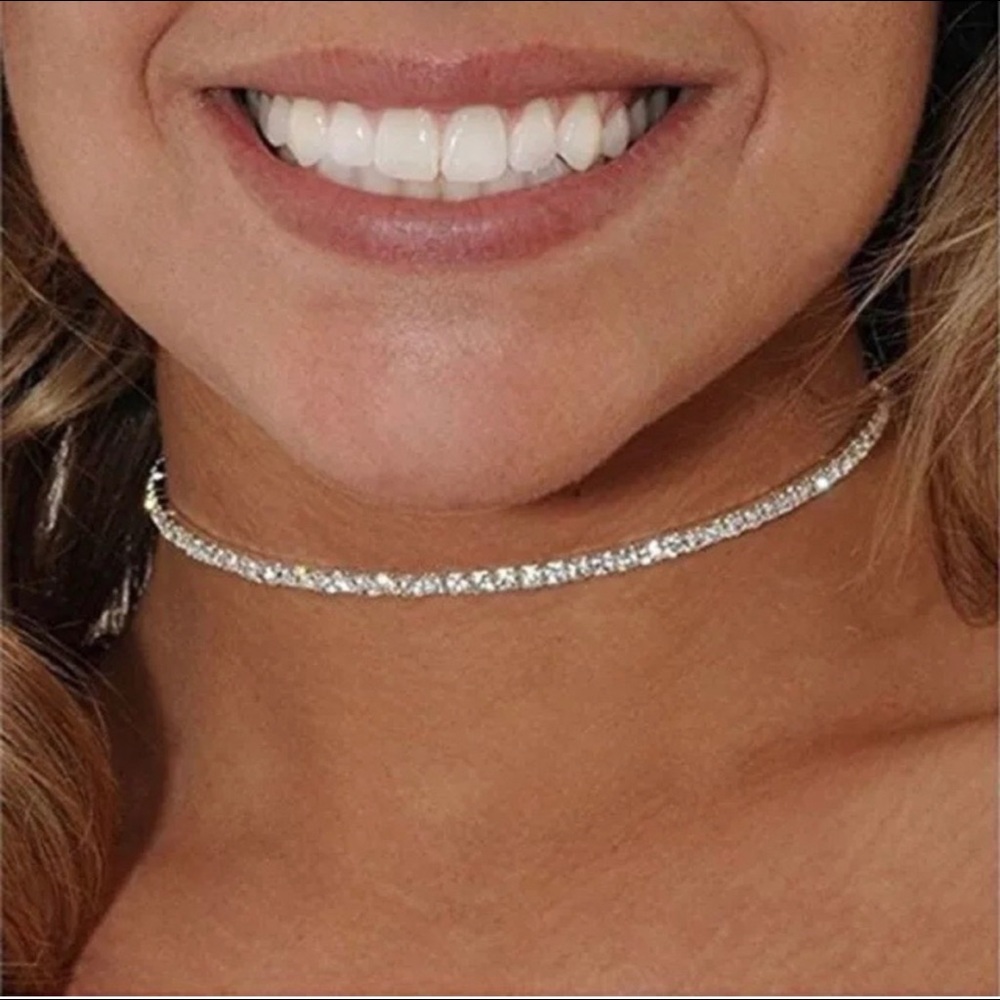 Gold Crystal Choker - Picture 5 of 8